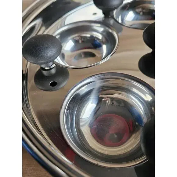 Norpro Stainless Steel 10.25" Egg Poacher & Skillet Set (#669) - 6 Cup - Picture 10 of 14